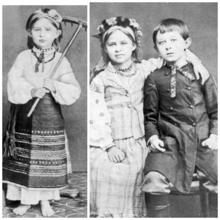 Лесі – "Леся у волинському народному вбранні (1878–1879 роки)" та "Леся Українка з братом Михайлом 